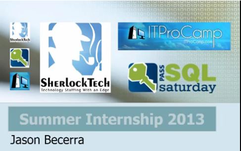 Jason Becerra Summer Internship at SherlockTech